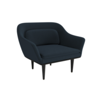 Armchair for home and office on a transparent background. isolated object png. 3D rendering png