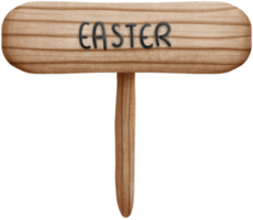 easter wooden sign png