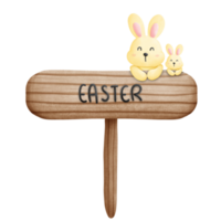 easter wooden sign png