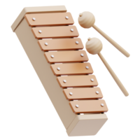 xylophone la musique outils 3d illustration png