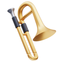 Trombone Music Tools 3D illustration png