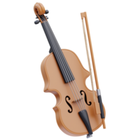 Violin Music Tools 3D illustration png