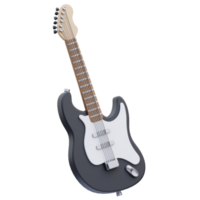 elektrisch Gitarre Musik- Werkzeuge 3d Illustration png