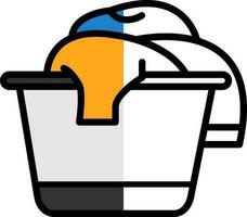 Laundry basket Vector Icon Design