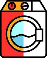 Washer machine Vector Icon Design