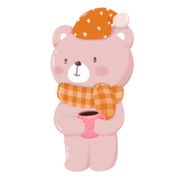 autumn teddy bear png