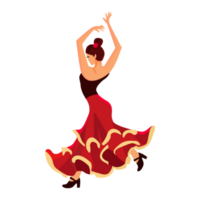 Woman Flamenco dancing isolated png