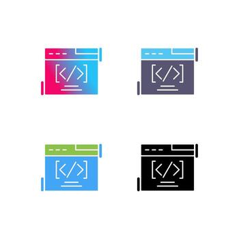 Web Coding Vector Icon