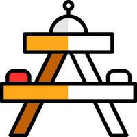 Picnic table Vector Icon Design