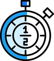 diseño de icono de vector de medio tiempo