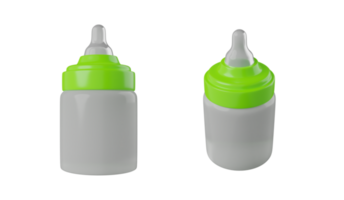 milk bottle 3d set png