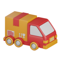 3d rendering delivery truck isolated useful for ecommerce, business, retail, store, online, delivery and marketplace design element png