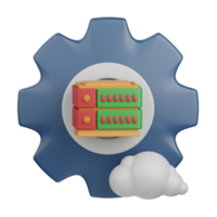 3d representación base de datos aislado útil para negocio, analítica, web, dinero y Finanzas diseño elemento png