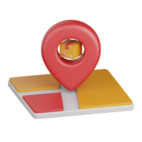 3d representación ubicación aislado útil para comercio electrónico, negocio, minorista, almacenar, en línea, entrega y mercado diseño elemento png