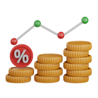 3d renderen uitverkoop verslag doen van geïsoleerd nuttig voor bedrijf, analyse, web, geld en financiën ontwerp png