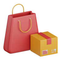 3d rendering shopping bag isolated useful for ecommerce, business, retail, store, online, delivery and marketplace design element png