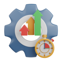 3d le rendu productivité isolé utile pour entreprise, analytique, la toile, argent et la finance conception png