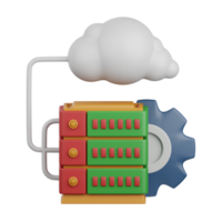 3d le rendu base de données serveur isolé utile pour entreprise, analytique, la toile, argent et la finance conception png