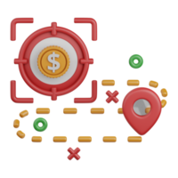 3d representación plan aislado útil para negocio, analítica, web, dinero y Finanzas diseño elemento png