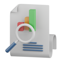 3d representación datos investigación aislado útil para negocio, analítica, web, dinero y Finanzas diseño png