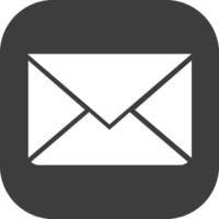 Email Symbol im schwarz Quadrat. png