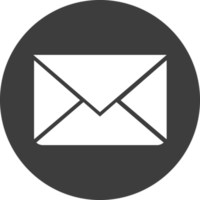 Email icon in black circle. png