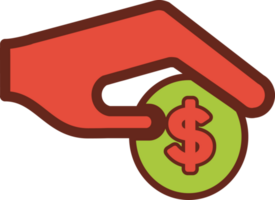 Save money flat icon 3 colors. png