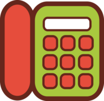 Telephone flat icon 3 colors. png