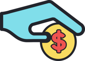 Save money flat icon. png