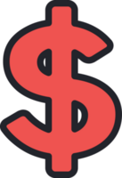 Money sign flat icon. png