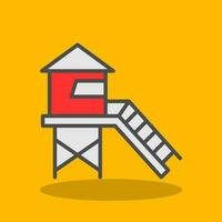 Lifeguard tower Vector Icon Design