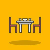 Dining table Vector Icon Design