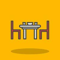 Dining table Vector Icon Design