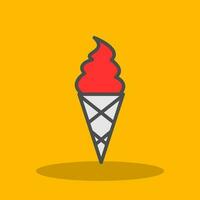 Ice cream cone Vector Icon Design