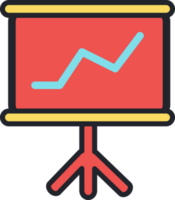 Growth Finance graph flat icon. png