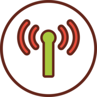 Wifi flat icon in circle. png