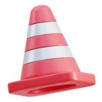 Police traffic cone 3D Illustration png