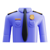 Police uniform 3D Illustration png