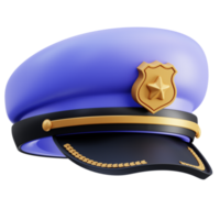 polis hatt 3d illustration png