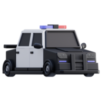 Police Car 3D Illustration png