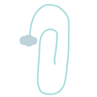 Line art doodle curve png