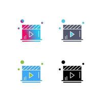 icono de vector de reproductor de video