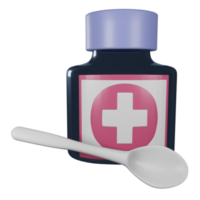 3D Medicine Bottle png