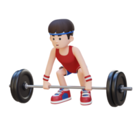 3D Sportsman Character Building Strength and Power with Deadlift Workout png