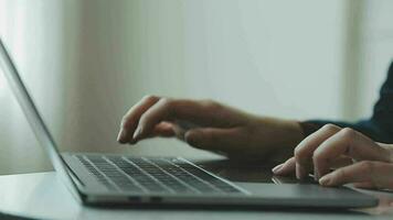 Shot of a asian young business Female working on laptop in her workstation. video