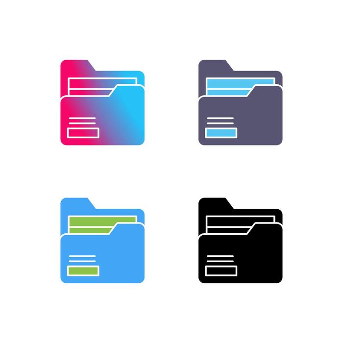 Folder Icon Set Vector Art, Icons, and Graphics for Free Download