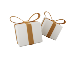 A white gift box floats in the air. png