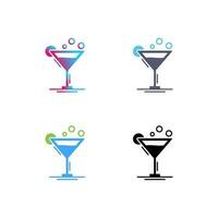 icono de vector de coctel