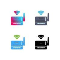 icono de vector de enrutador wifi