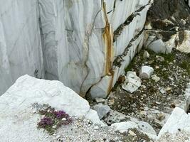 An abandoned marble quarry Buguldeyka on the shore of Lake Baikal, Russia photo